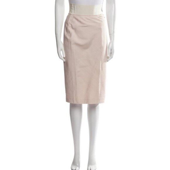 GIAMBATTISTA VALLI PARIS Women's Skirt SILK ITALY🇮🇹MADE Straight Pink 42/S - Picture 1 of 13
